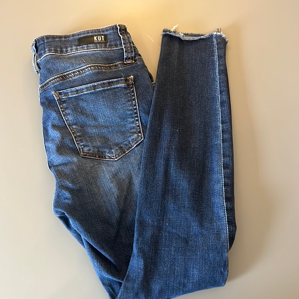 Kut from the Kloth Connie High Waist Raw Hem Ankle Skinny Jeans
